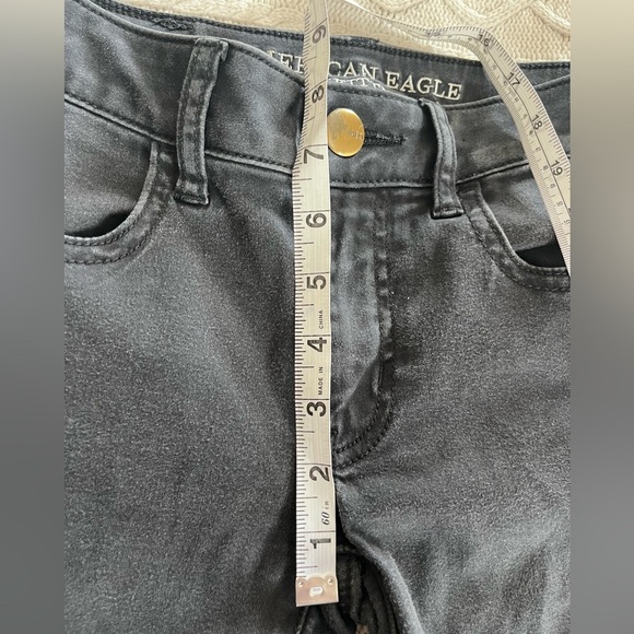 American Eagle Black Stretch Jeggings Women’s Size 0 Long - Picture 10 of 15
